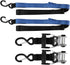 XSTRAP STANDARD Ratchet Tie Down Straps with Safety Clip 2PK 1-1/4" x 10' - 833 lbs Load Cap 2500 lbs Breaking Limit, Cargo Straps for Moving Appliances, Rubber Handles, 360 Degree Rotating Hook